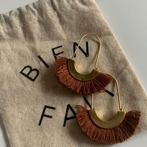 Orange Fringe Madewell Earrings